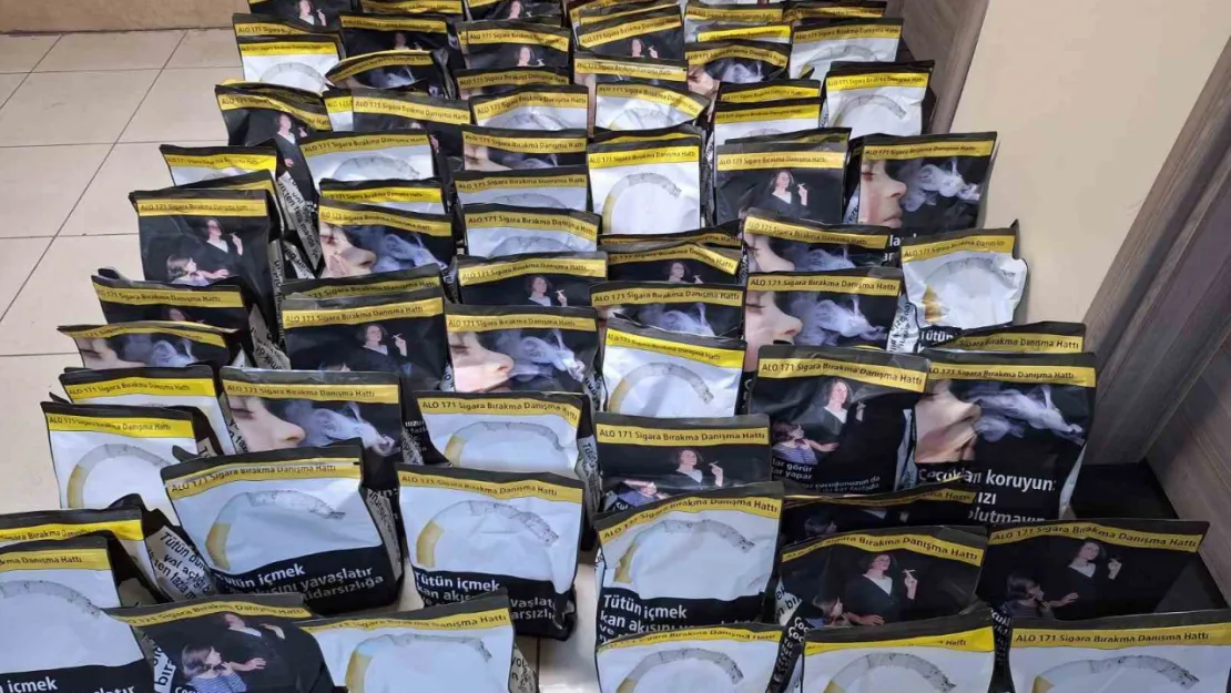 100 kilo kaçak tütün ele geçirildi