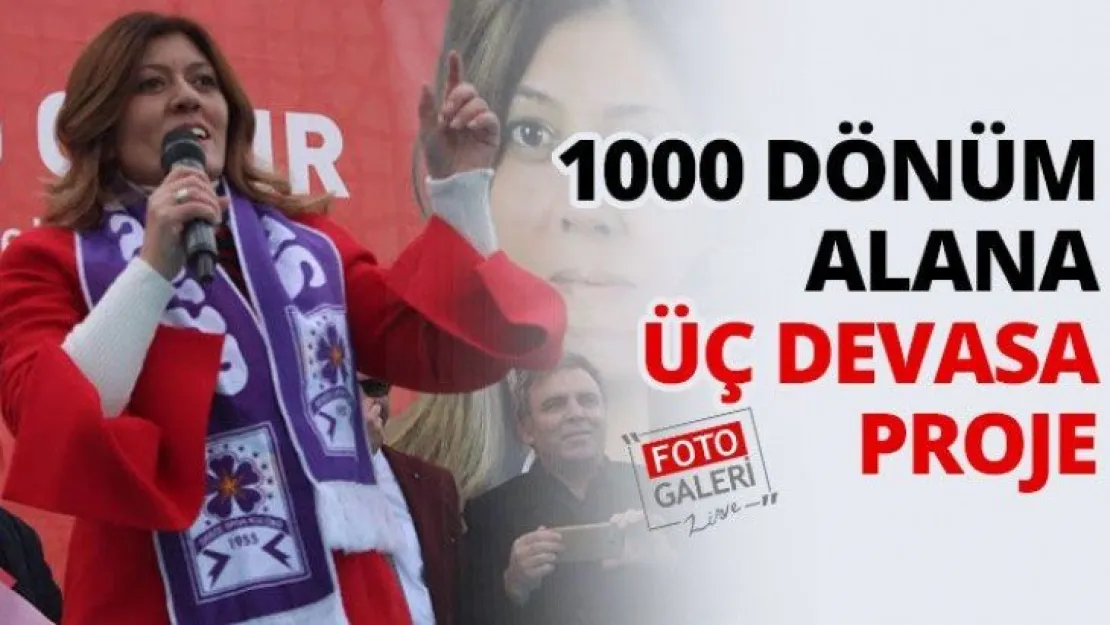 1000 dönüm alana üç devasa proje