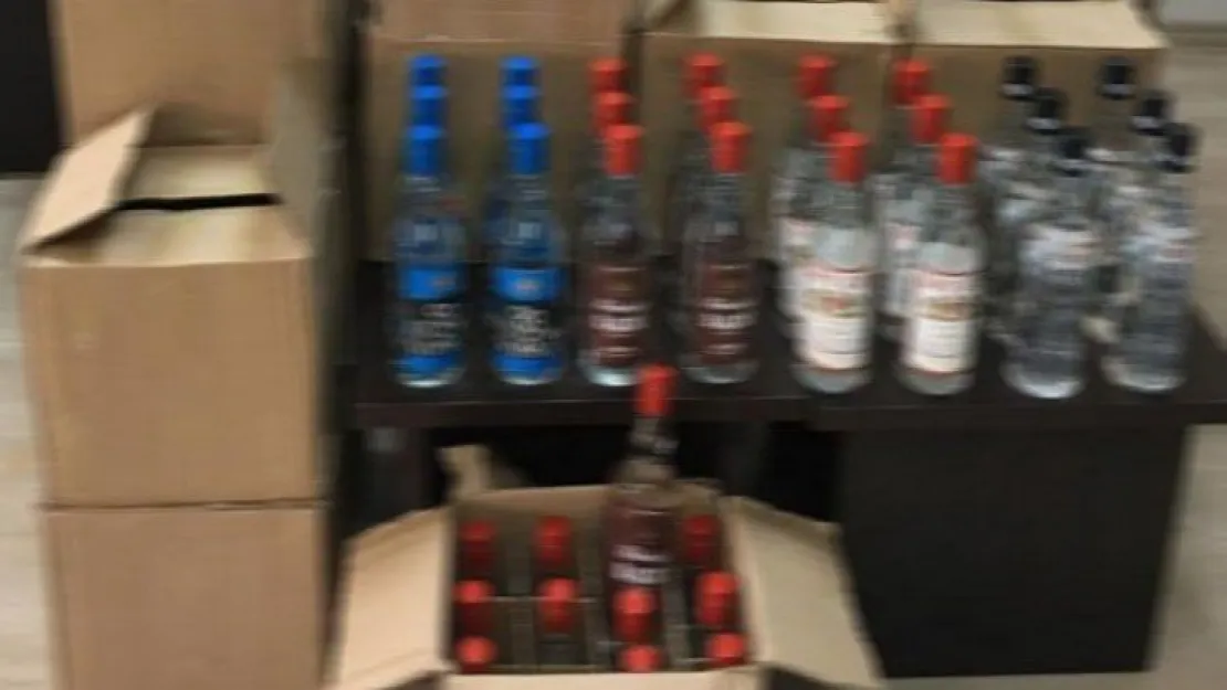 170 şişe kaçak içki ele geçirildi!