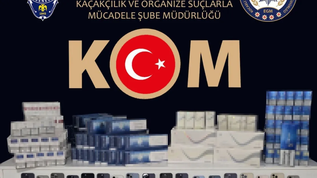 İzmit'te gümrük kaçağı cep telefonları ele geçirildi