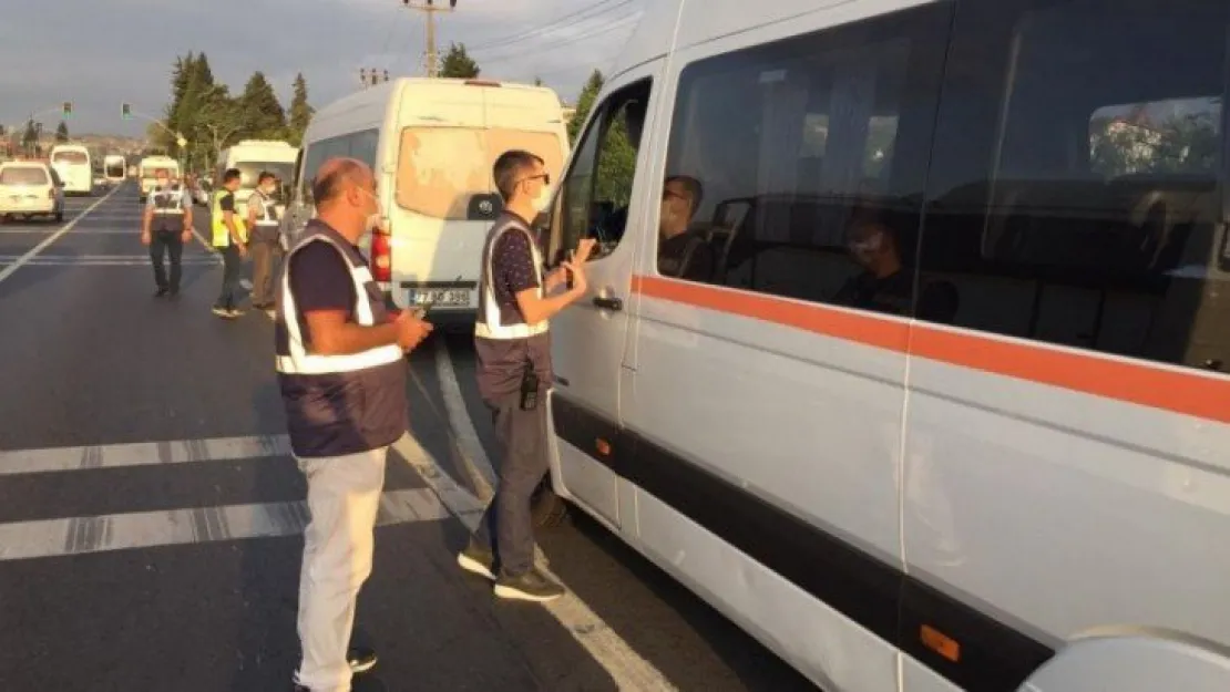 220 araç denetlendi, 14'ü trafikten men edildi!