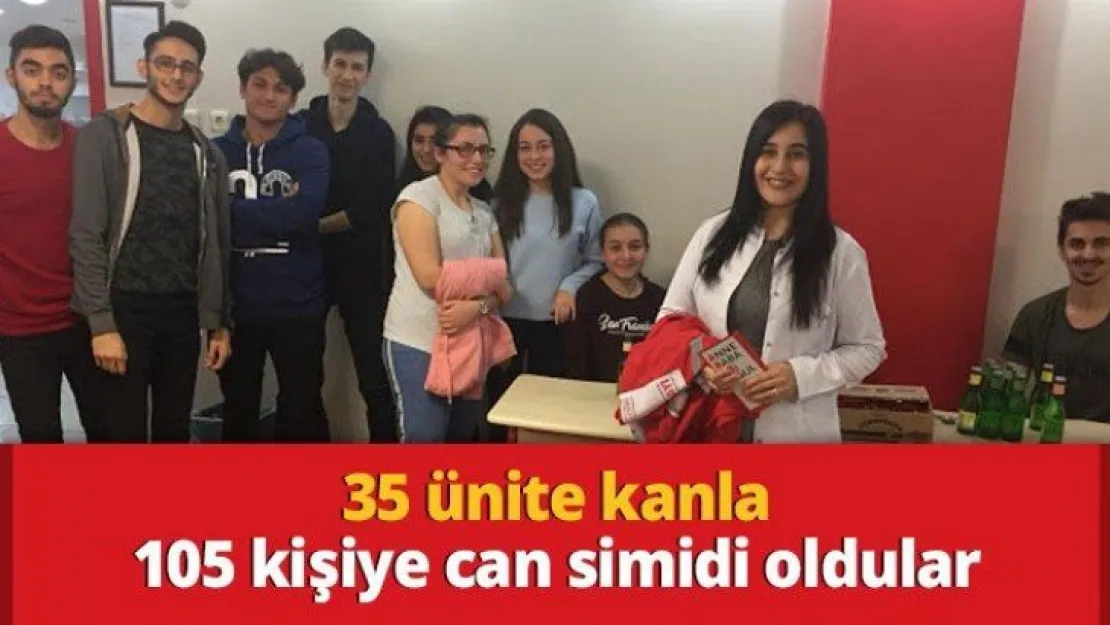 35 ünite kanla 105 kişiye can simidi oldular