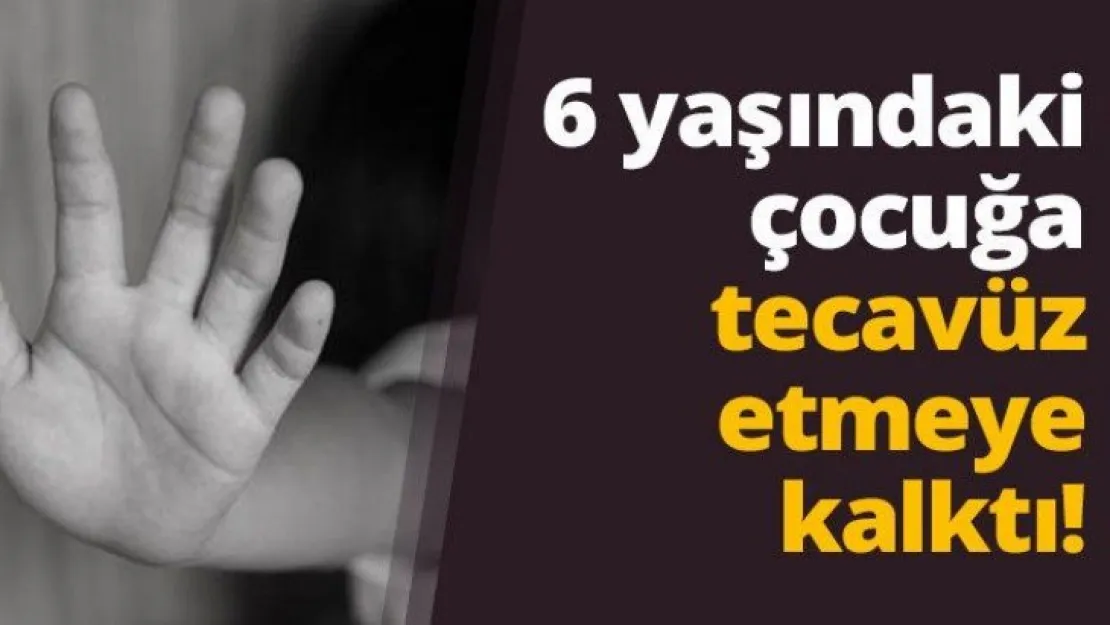 6 yaşındaki çocuğa tecavüz etmeye kalktı!