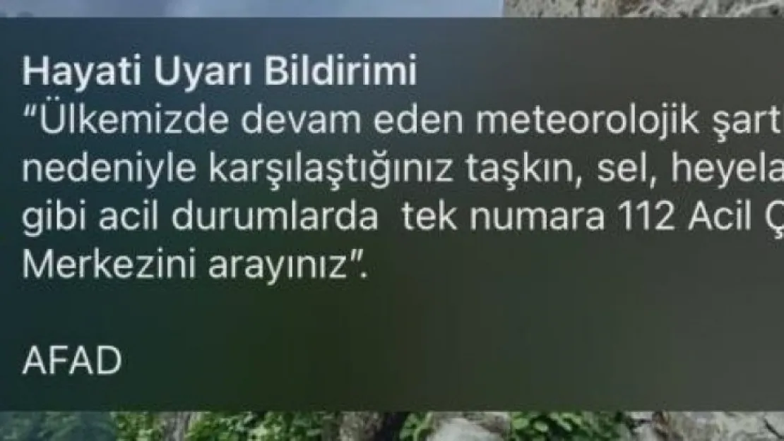 AFAD'ın bildirimi gündeme oturdu!