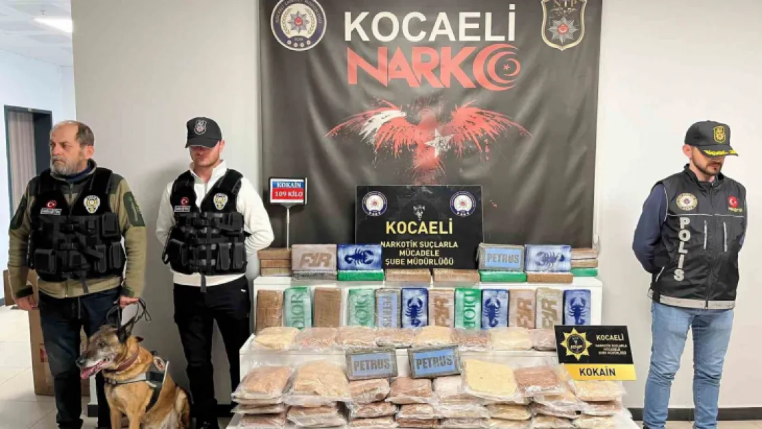 Akrep logolu paketlerde 109 kilo uyuşturucu ele geçirildi