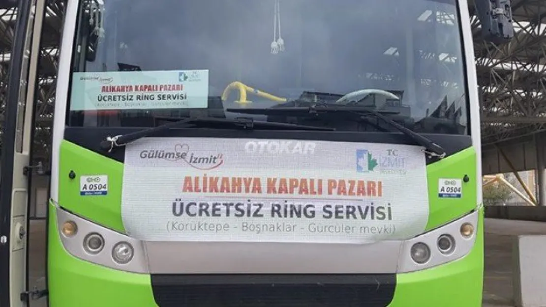 Alikahya kapalı pazar alanına ücretsiz ring servisi