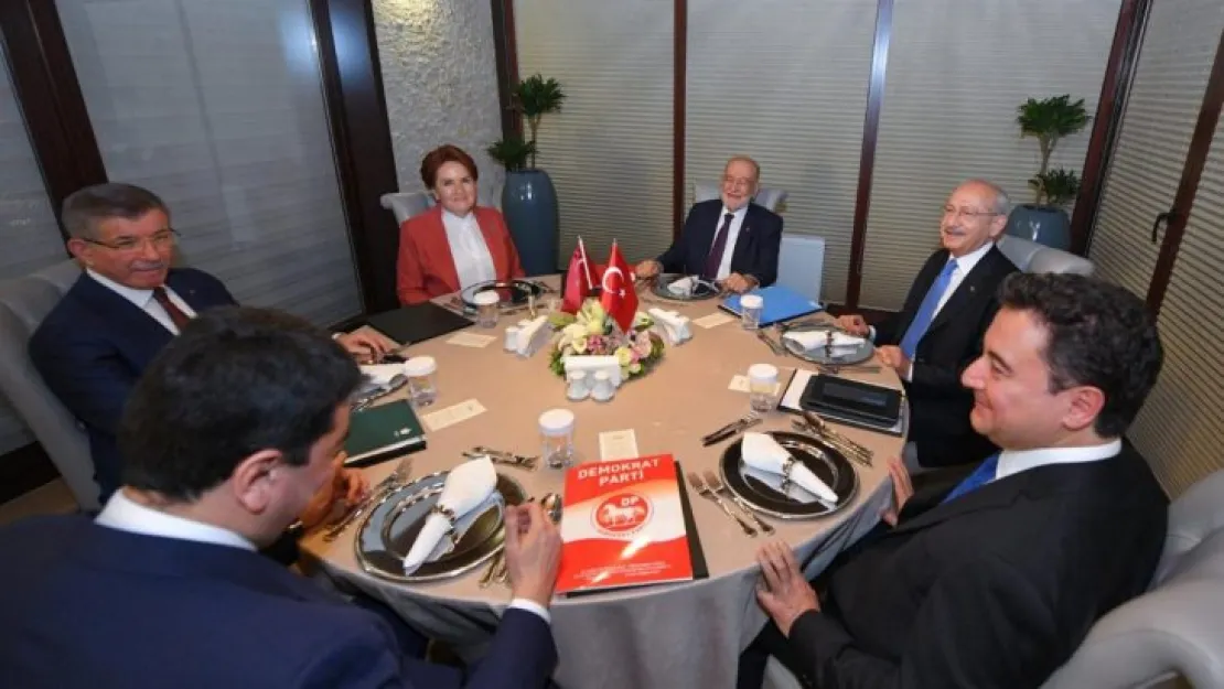 Altılı masa beşinci kez bir araya geldi