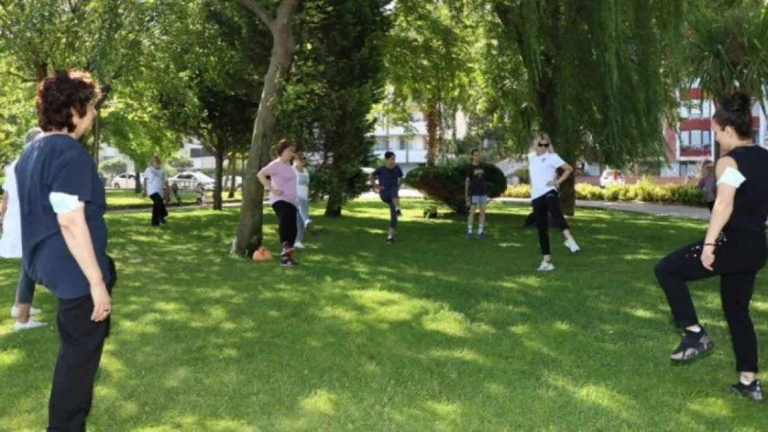 Anne şehir, açık havada spor egzersizlerine başladı