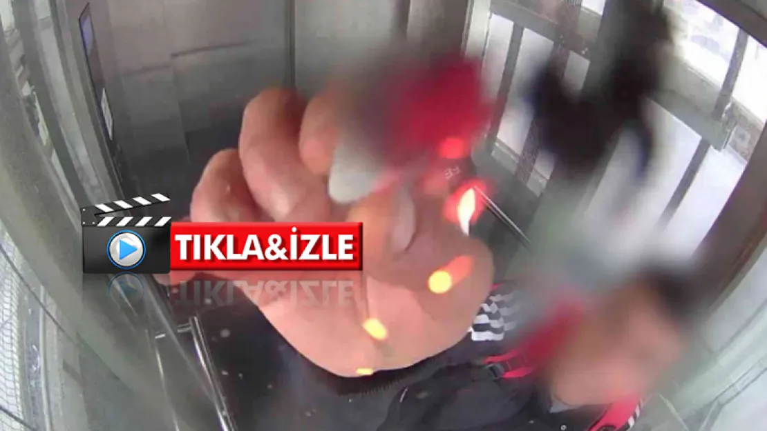 Asansörde 'Bu kadar da olmaz' dedirten görüntü