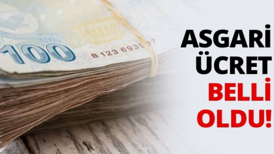 Asgari ücret belli oldu!