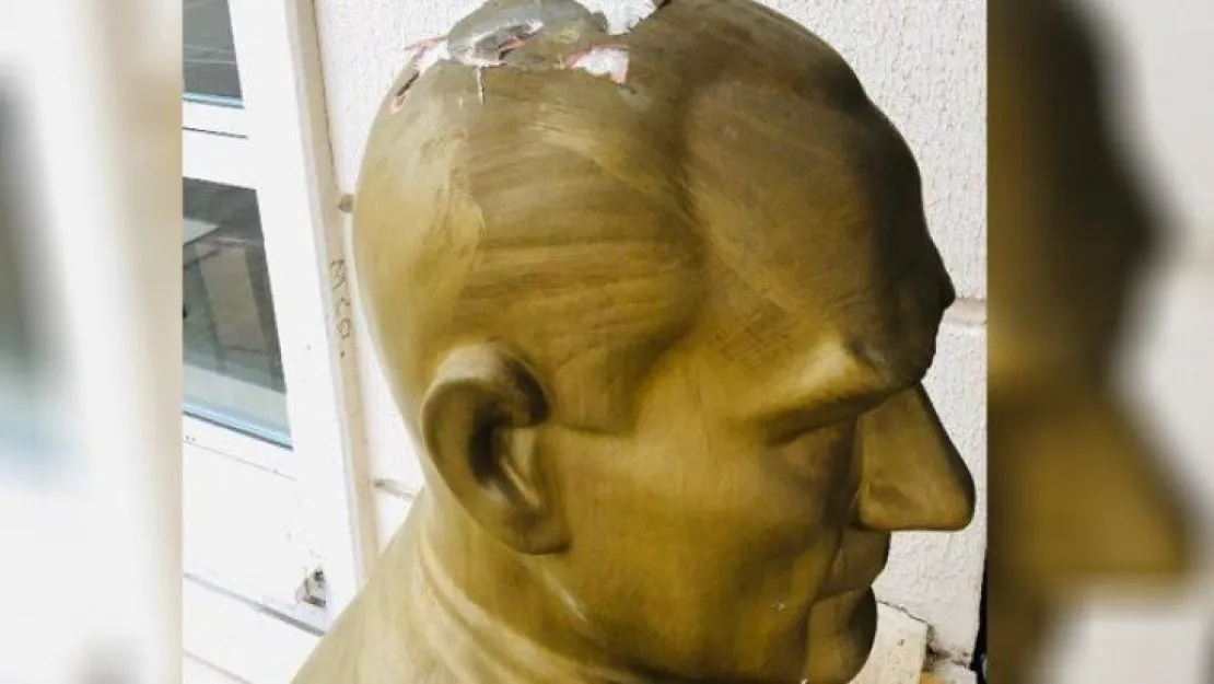 Atatürk büstüne zarar veren kişi tutuklandı
