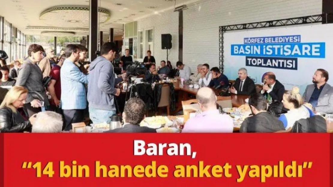 Baran, '14 bin hanede anket yapıldı'