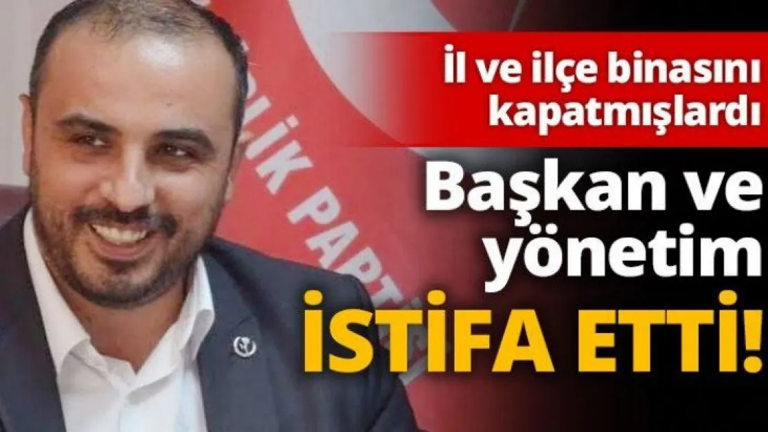 Başkan ve yönetimi İSTİFA ETTİ!