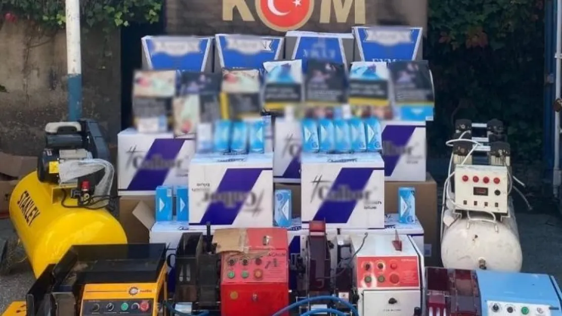 Binlerce gümrük kaçağı makaron ele geçirildi