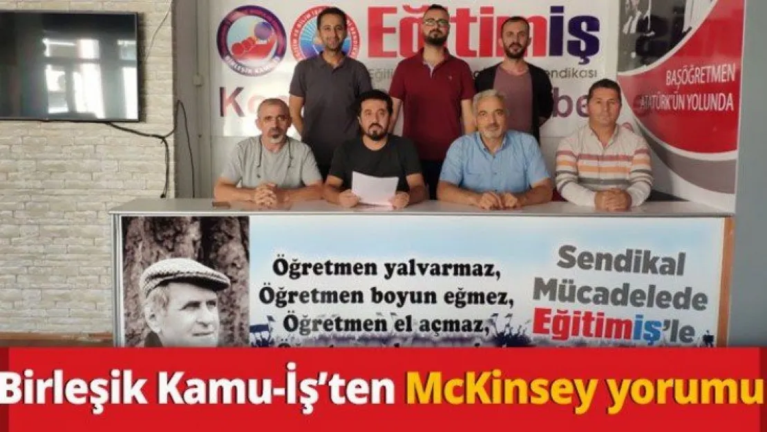 Birleşik Kamu-İş'ten McKinsey yorumu