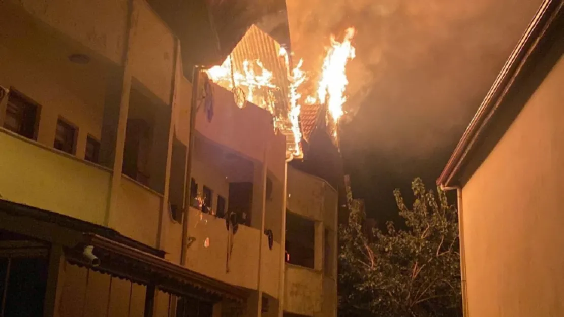 Bitişik 2 villa alev alev yandı