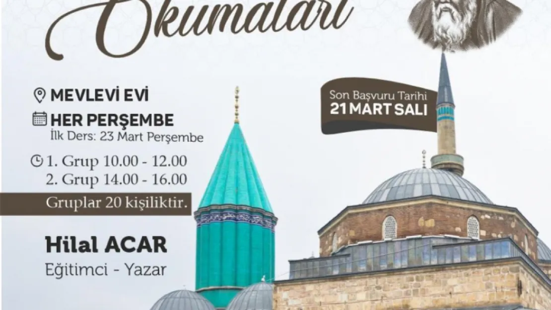 Büyükşehir'den Mesnevi Okumaları