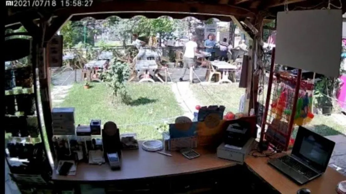 Çay bahçesindeki silahlı kavganın görüntüleri ortaya çıktı