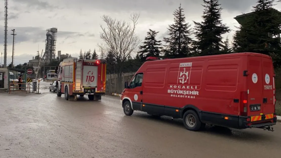 Çimento fabrikasında korkutan yangın
