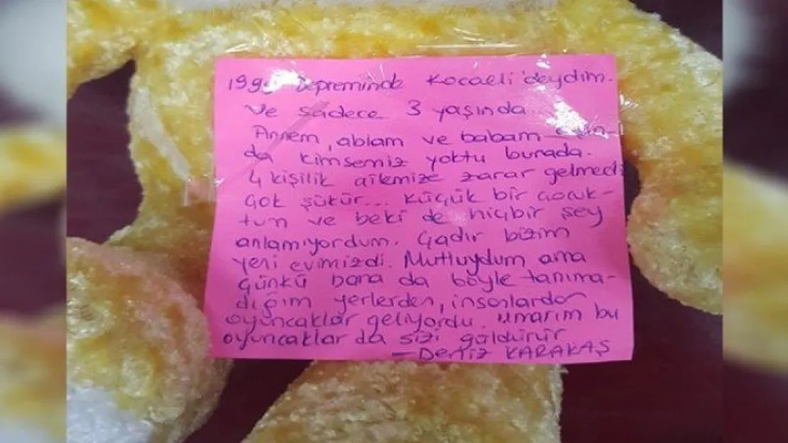 Çocuklarımızdan Elazığ'a kalpleri ısıtan notlar