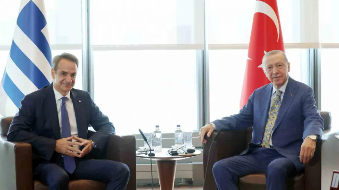 Cumhurbaşkanı Erdoğan, Yunanistan Başbakanı Miçotakis'i kabul etti