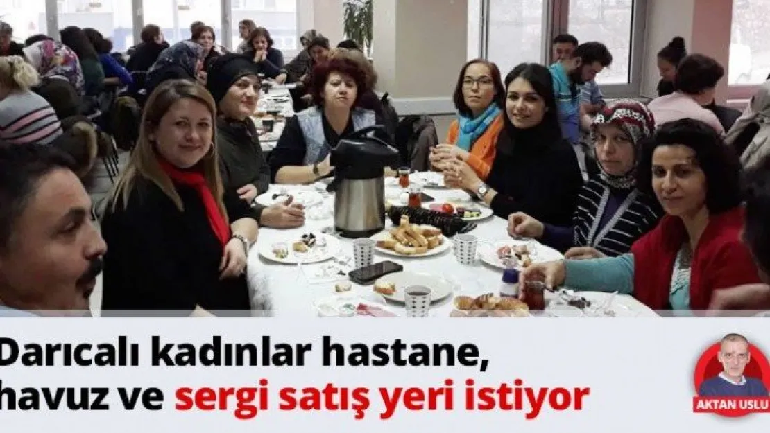 Darıcalı kadınlar hastane, havuz ve sergi satış yeri istiyor