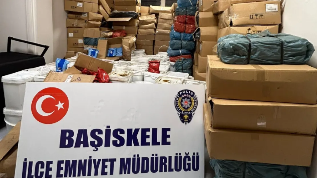 Depo baskınında 5 bin kilo gümrük kaçağı nargile tütünü ele geçirildi