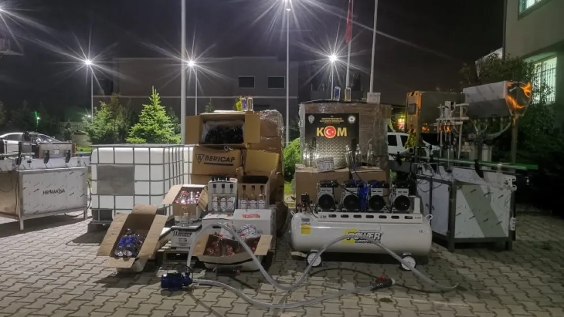 Depoyu sahte alkol imalathanesine çevirmişler