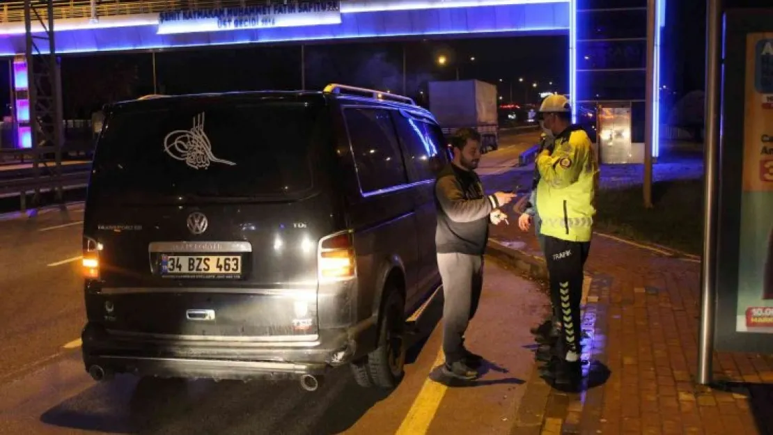 Dur ihtarına uymayan sürücü alkollü çıktı