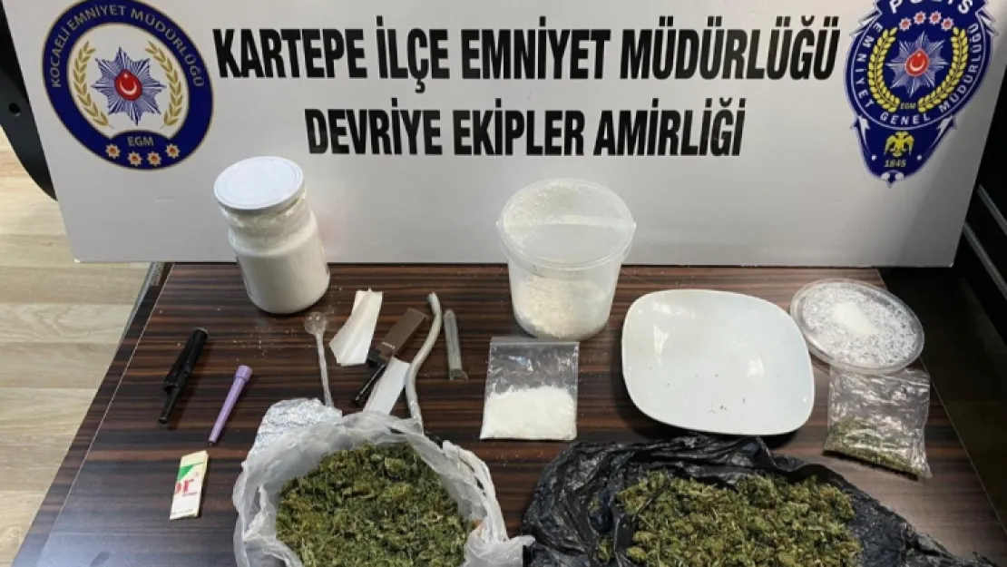 Durdurulan araçtan uyuşturucu çıktı