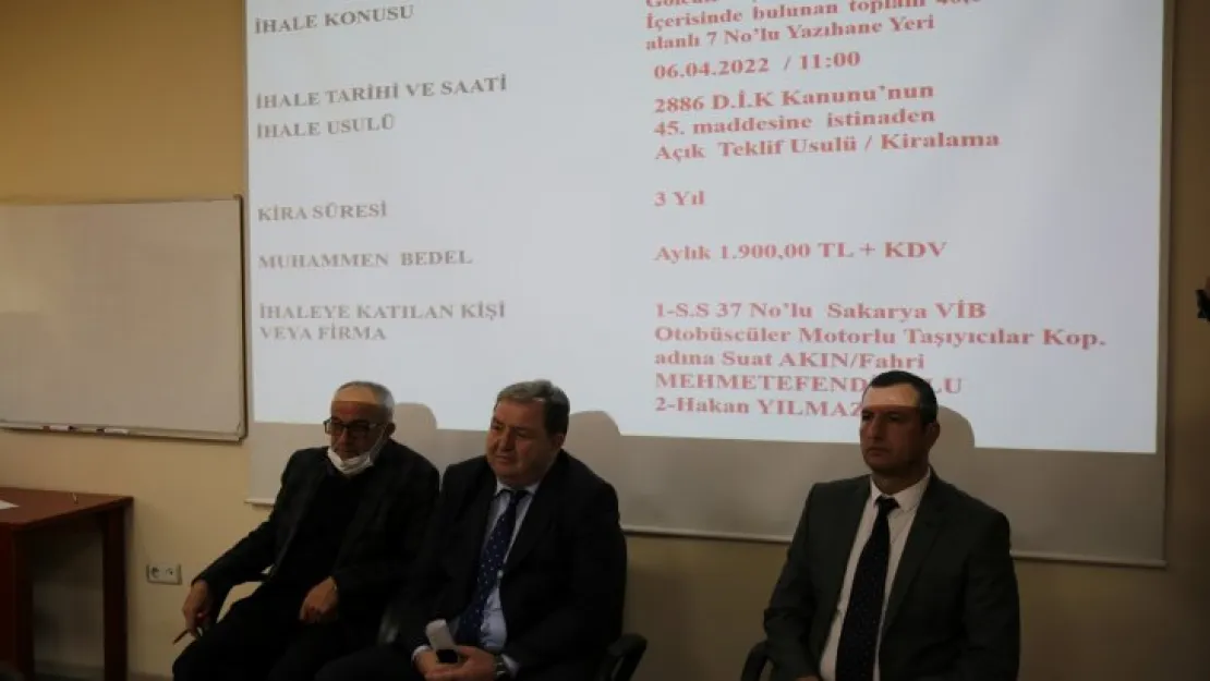 Encümen'de 5 işyeri kiralandı