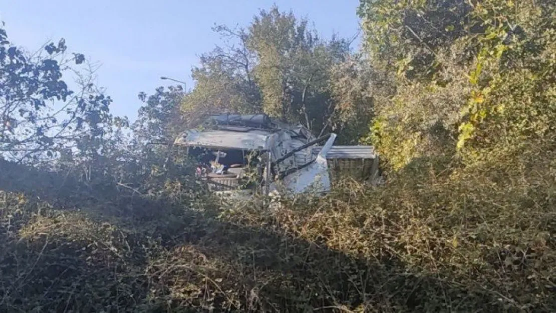 Freni boşalan kamyonun sürücüsü, canını hiçe saydı!