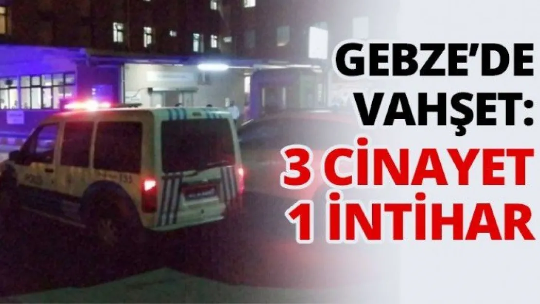 Gebze'de vahşet: 3 cinayet 1 intihar
