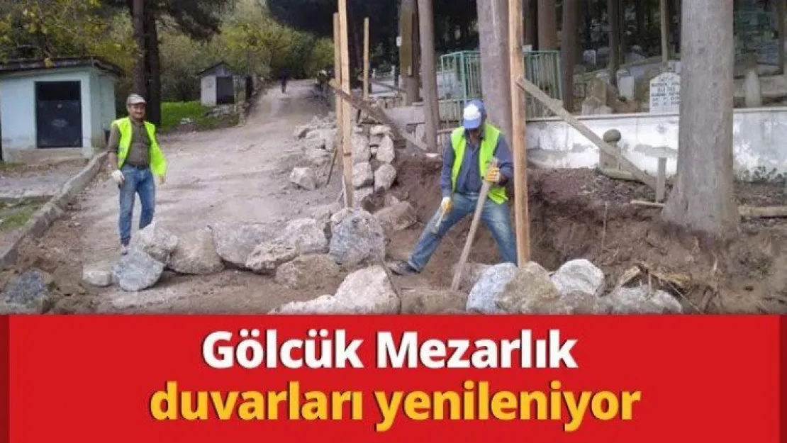 Gölcük Mezarlık duvarları yenileniyor