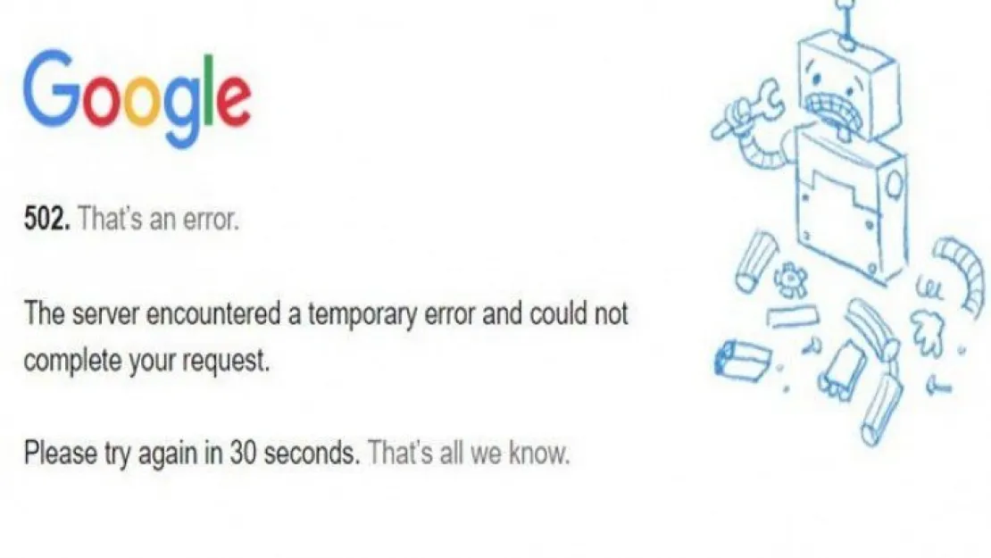 Google çöktü!