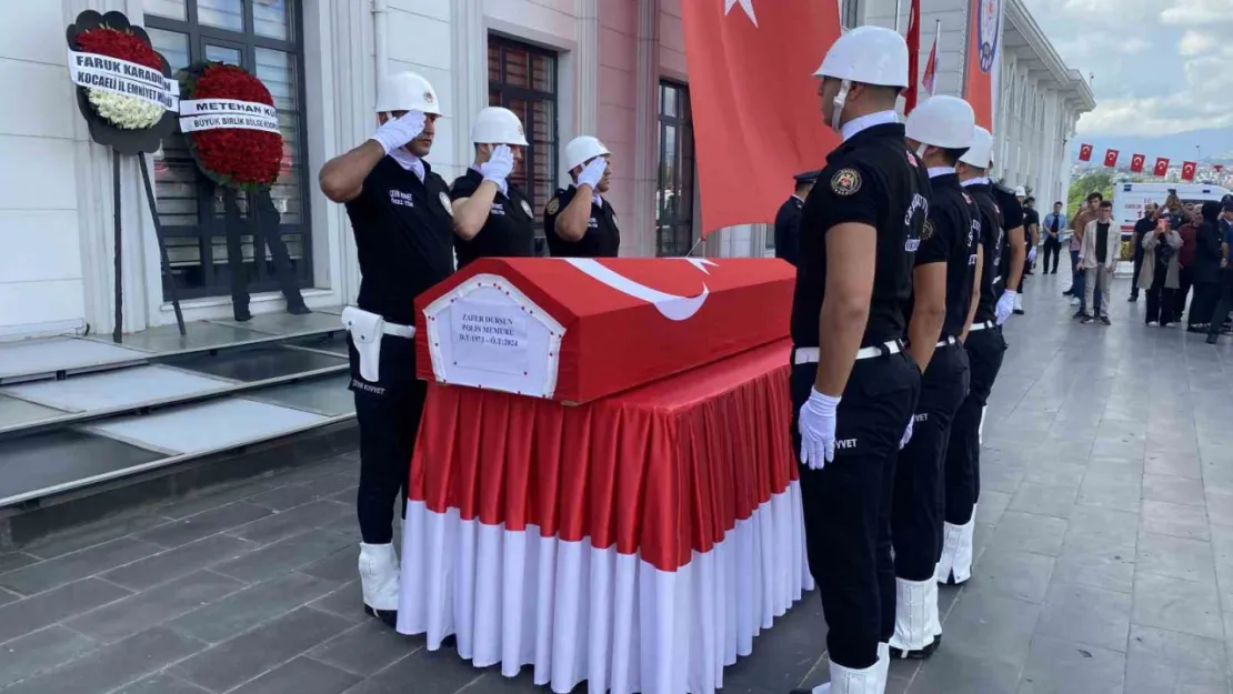 Hayatını kaybeden polis için tören: Gözyaşlarıyla uğurlandı