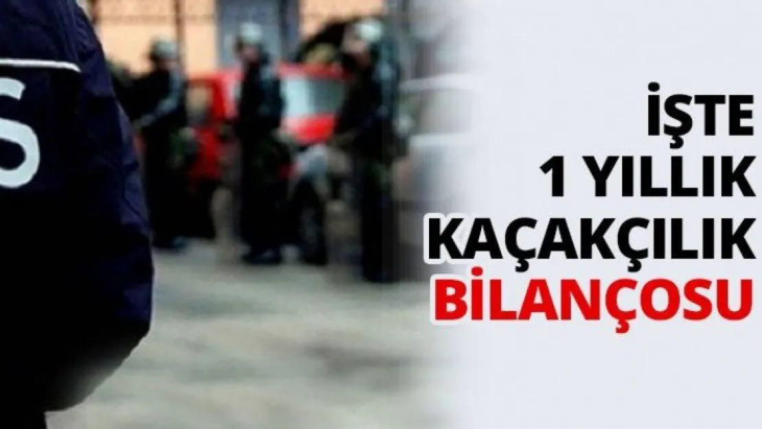 İşte 1 yıllık kaçakçılık bilançosu
