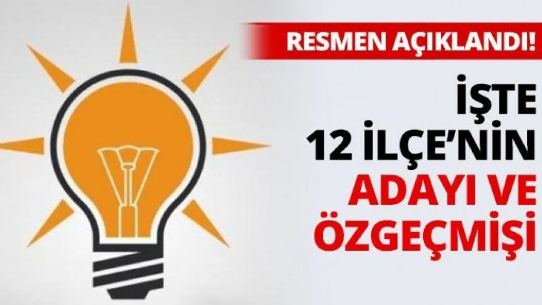 İşte 12 İlçe'nin adayı ve özgeçmişi