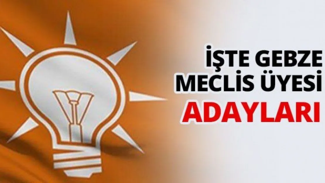 İşte Gebze Meclis üyesi adayları