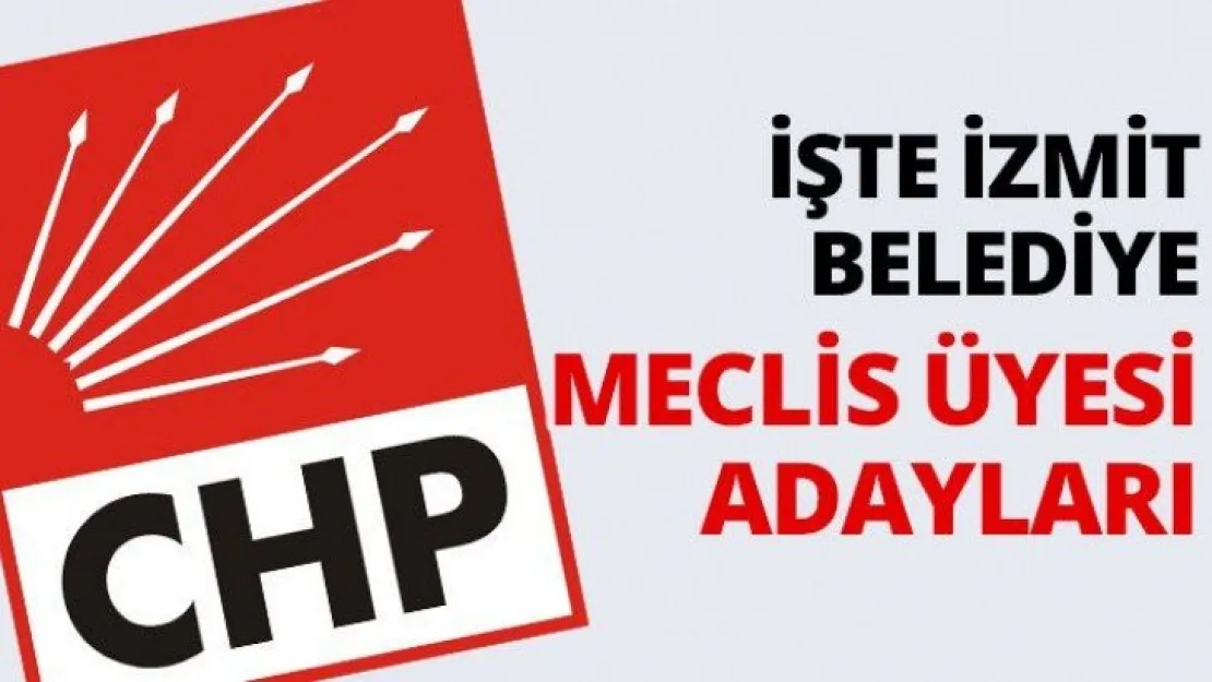 İşte İzmit Belediye Meclis üyesi adayları