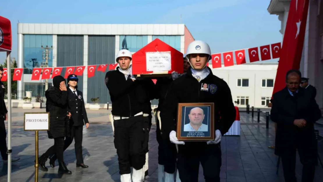 Polis memuru son yolculuğuna uğurlandı
