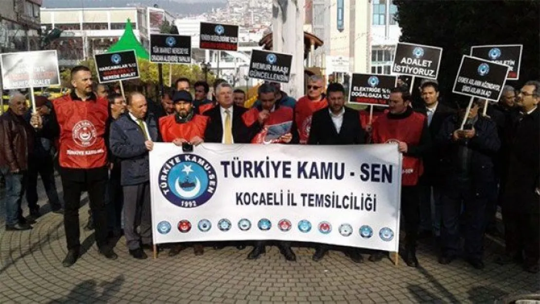 Kamu Sen memur zammını protesto etti!