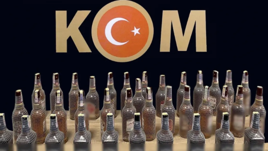 Kamyondan kaçak alkol çıktı