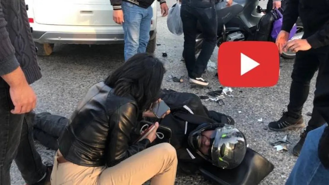 Kandıra yolunda otomobil ile motosiklet çarpıştı