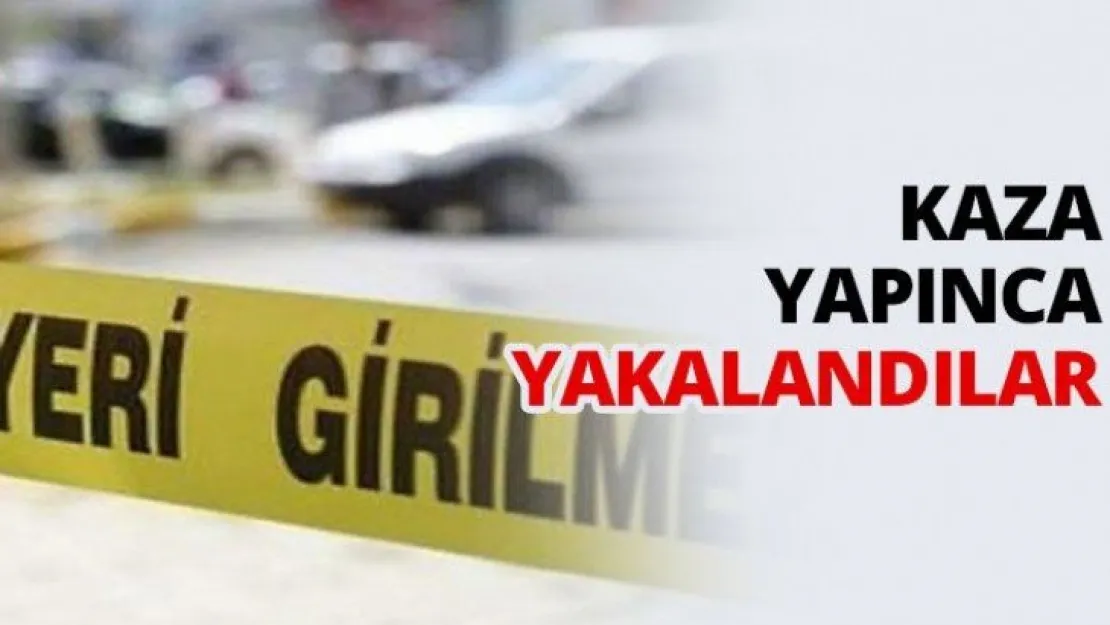 Kaza yapınca yakalandılar