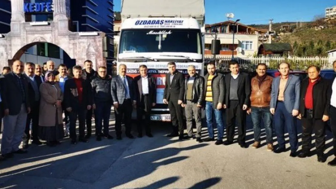 KEDFE'nin yardım tırı Elazığ'a gitti