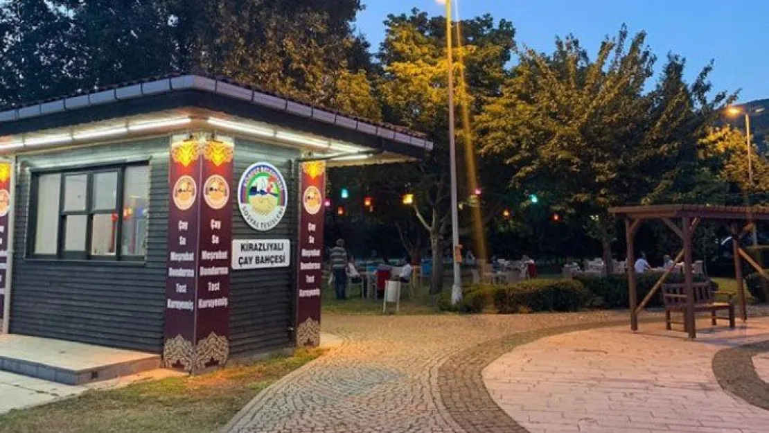 Kirazlıyalı çay bahçesi hizmete başladı