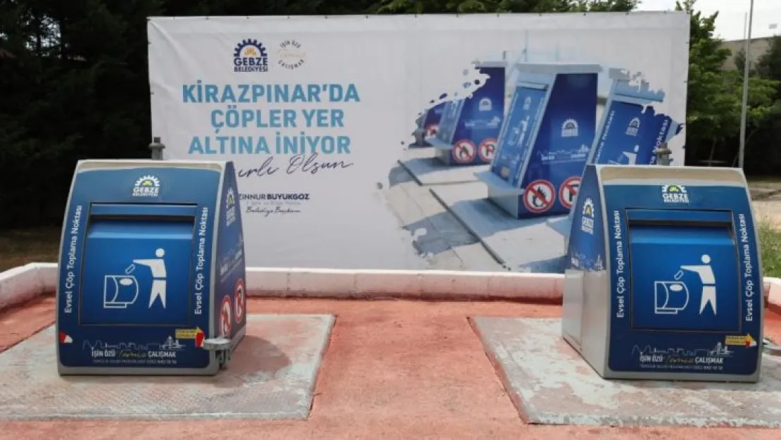 Kirazpınar'da çöpler yer altına iniyor