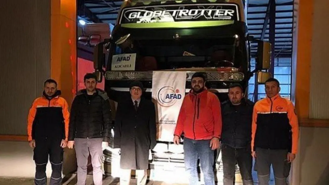 Kocaeli AFAD yardım tırı Elazığ'a yola çıktı