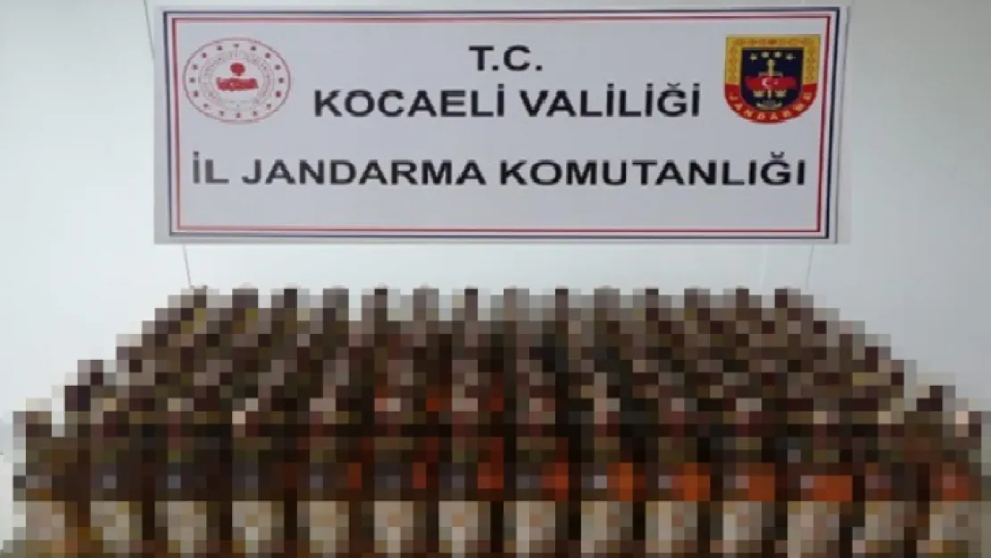 Kocaeli'de 169 bandrolsüz içki ele geçirildi